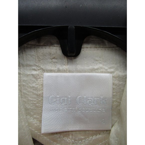 VINTAGE Gigi Clark Satin Embroidered Button Down Vest 90s Blouse - Picture 10 of 12